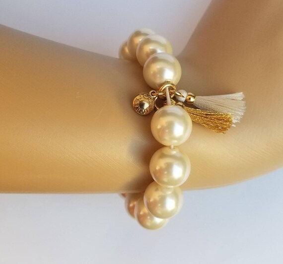 Authentic J Crew Pearl Bracelet, J Crew Faux Pear… - image 1