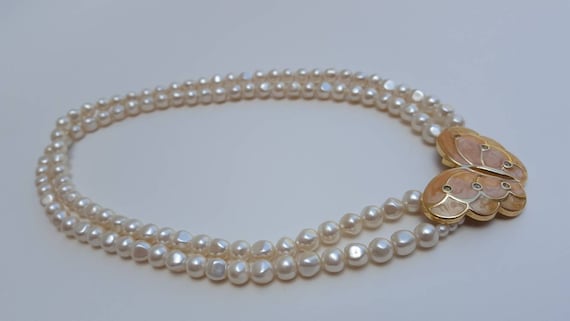 Authentic KJL for AVON Baroque Pearl & Enamel BUT… - image 8