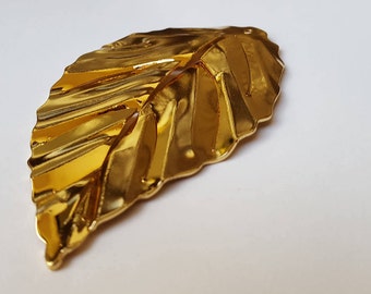 Gold Plated Leaf Charm Pendant Gold Charm Boho Pendant Nature Gold Pendant