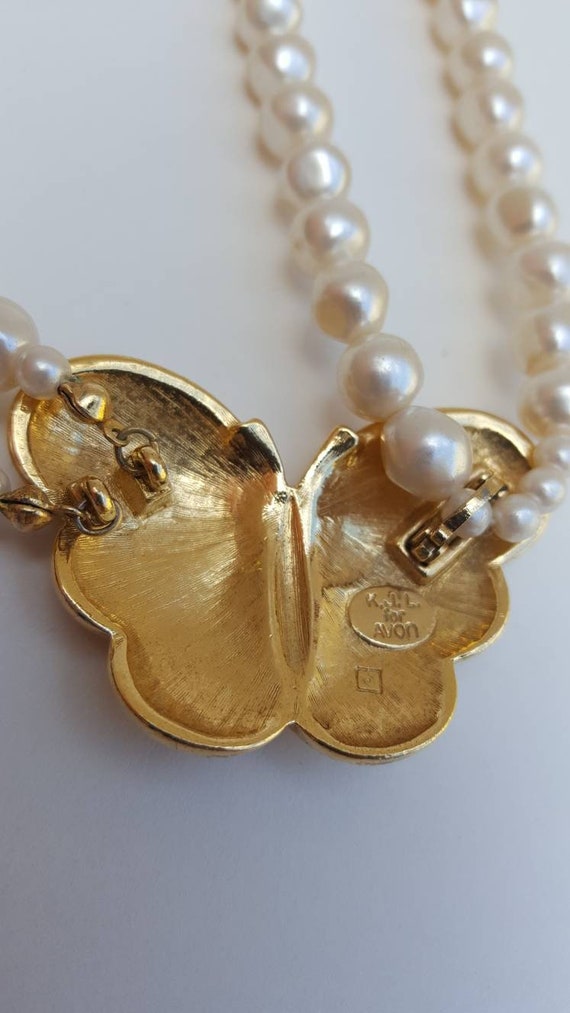 Authentic KJL for AVON Baroque Pearl & Enamel BUT… - image 9