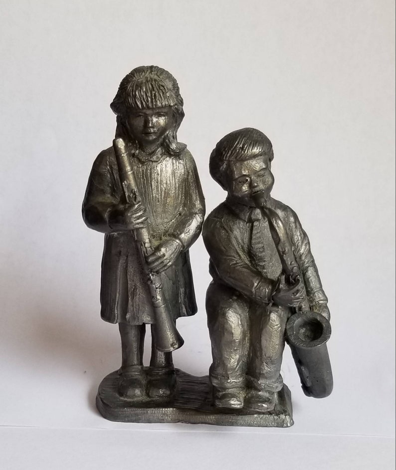 Michael Ricker Pewter Children Musician Figurines Michael Etsy
