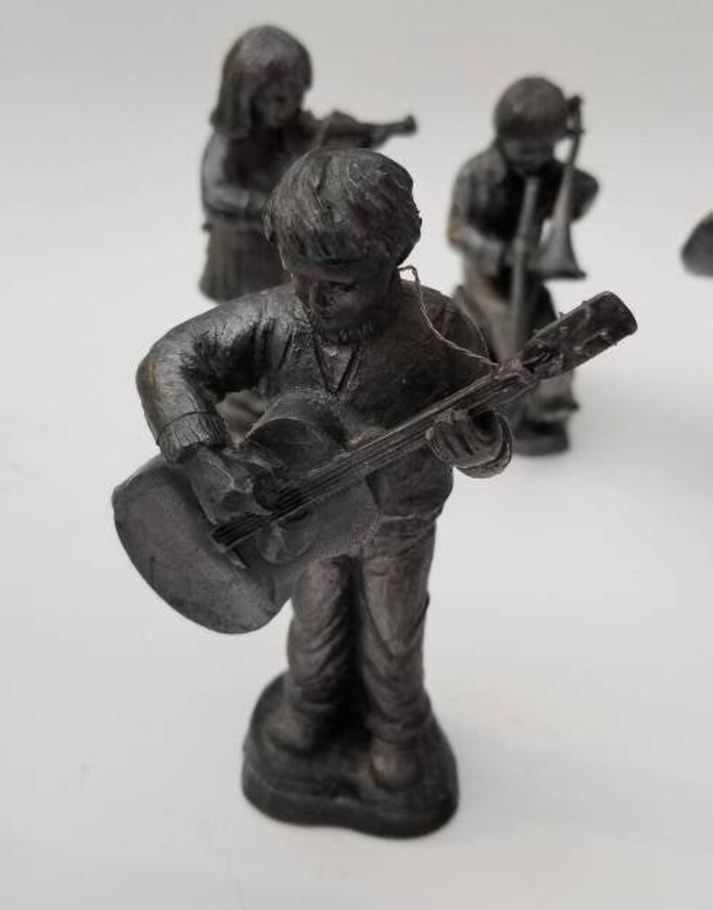 Michael Ricker Pewter Set of 6 Musician Figurines, Michael Ricker