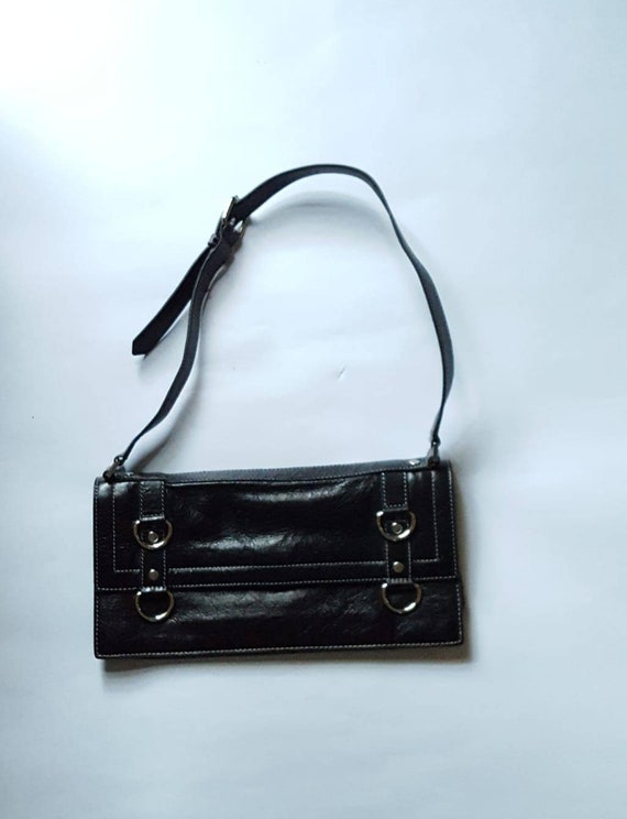 CYNTHIA ROWLEY HANDBAG, Genuine Leather, Black Clu