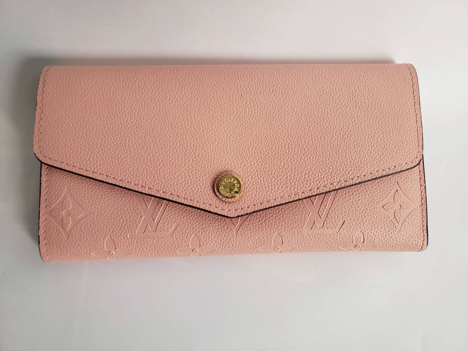 Pink Louis Vuitton Wallet Sarah Wallet NM Rose Ballerine Gold 