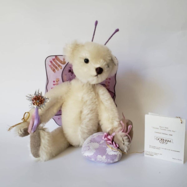 Genuine GORHAM TEDDY BEAR, Baery Mab “Twinkle, Twinkle little Star” Limited Edition, Beverly Port Bear, Vintage Gorham Fairy Bear