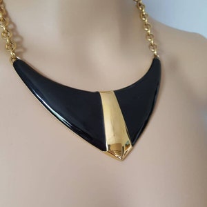 MONET  Necklace, MONET Collar, Modernist Triangle Shape Necklace