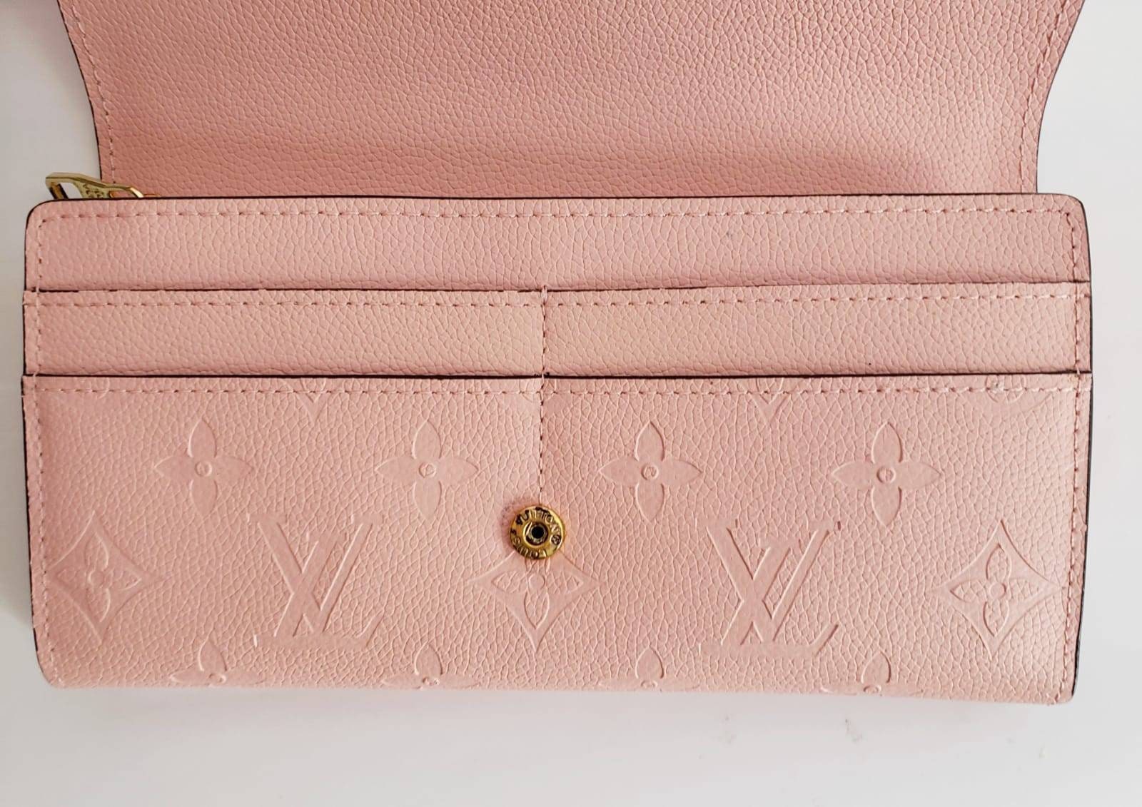 vuitton sarah wallet pink