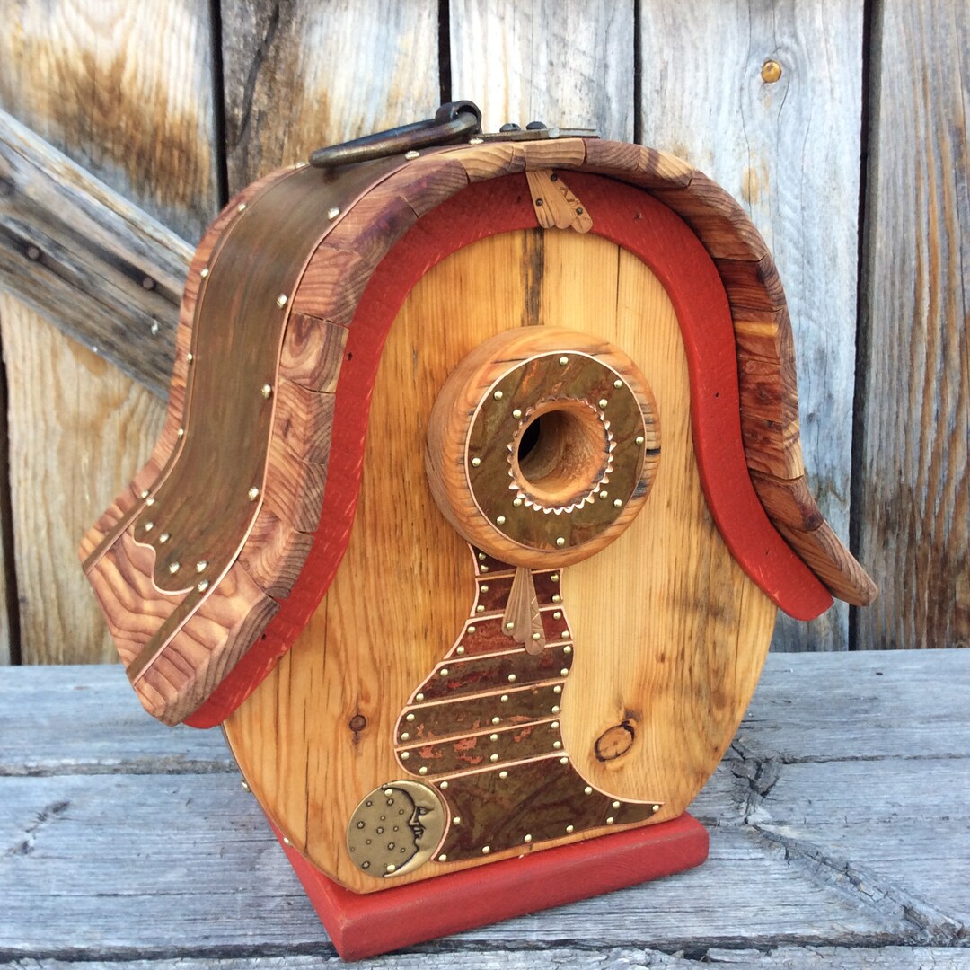 Unique Birdhouse Barnwood Handmade Reclaimed Birdhouse Wedding Gift