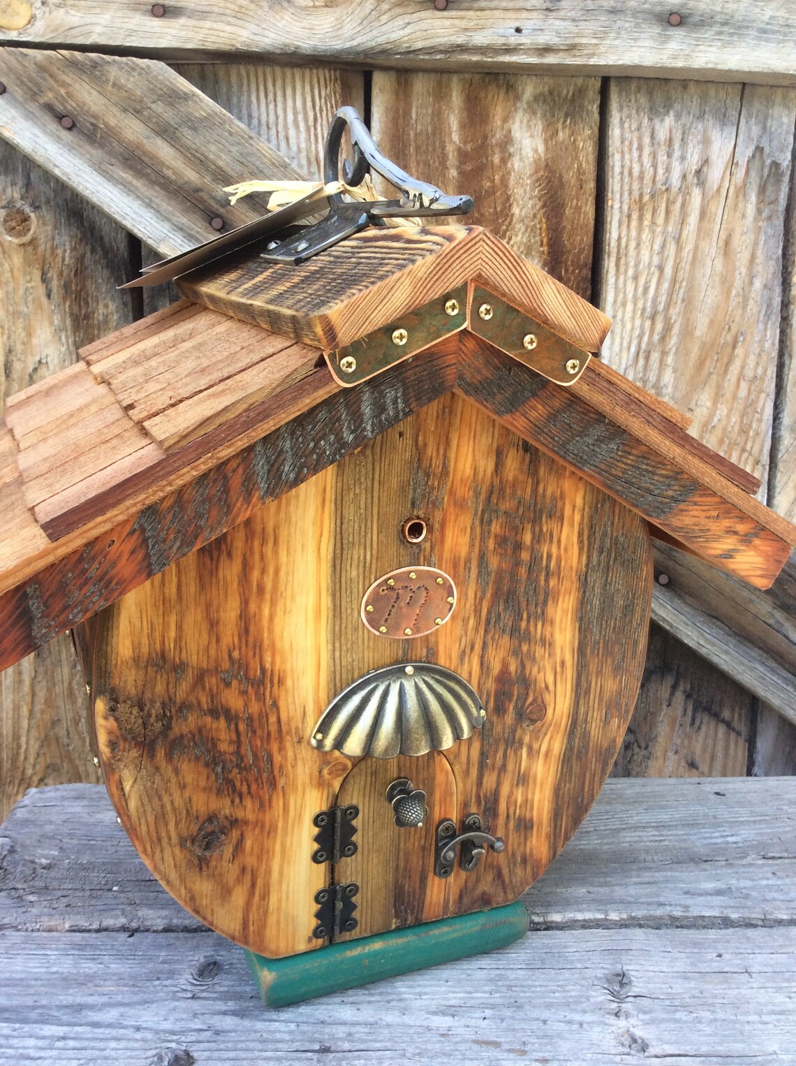 Unique Barnwood Birdhouse Reclaimed Handmade Birdhouse Wedding Etsy