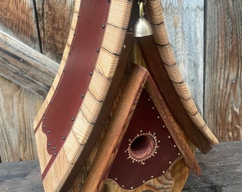 Elegant Birdhouse Barnwood Birdhouse Handmade Recycled Gift #6024