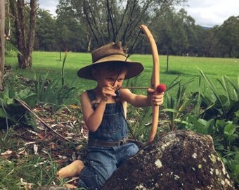 Handmade timber bow and 3 felt tip arrows