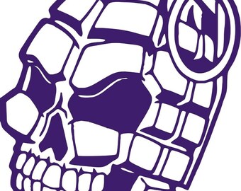 GRENADE Gloves STICKER Decal DIE CUT New Purple Bones 