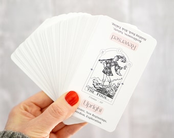 Tarot Seekers Printable Deck, Tarot Training Deck, INSTANT DOWNLOAD, Tarot Learner Deck, Upright and Reversed Meanings, Beginner Tarot Cards