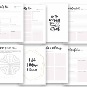 Law of Attraction Planner, Printable LOA Workbook, Manifesting Plan ...