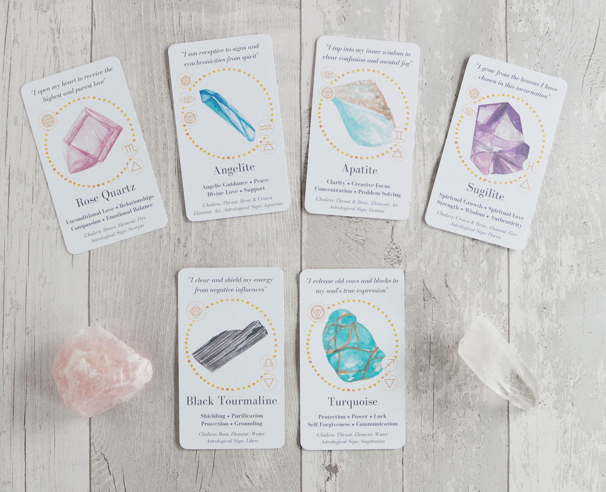 Crystal Guidance Oracle Deck Printable Oracle Cards INSTANT Etsy UK