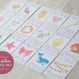 Cartes d'affirmation imprimables, TÉLÉCHARGEMENT INSTANTANÉ, Cartes d'orientation quotidiennes, Cartes Oracle imprimables, Jeu de cartes spirituelles, Pleine conscience, Fichier PDF