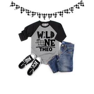 Chemise 1er anniversaire Wild One Bear : fête des bûcherons à carreaux Buffalo