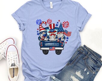 Patriotic Gnomes 4th of July Shirt - Unisex Adult Tee