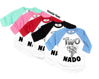 TwoNADO Birthday Shirt - 2Nado Tornado - Unisex Kids' Birthday Shirt - Second Birthday - Two Year Old - 2 Year Old - Birthday Tees