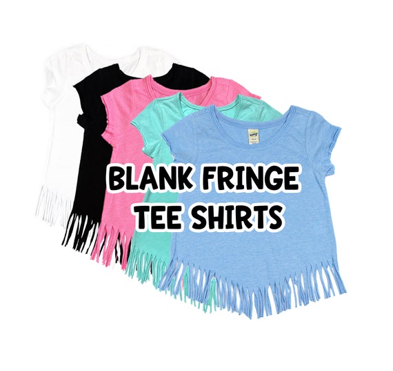Camisetas con flecos para niñas hotsell