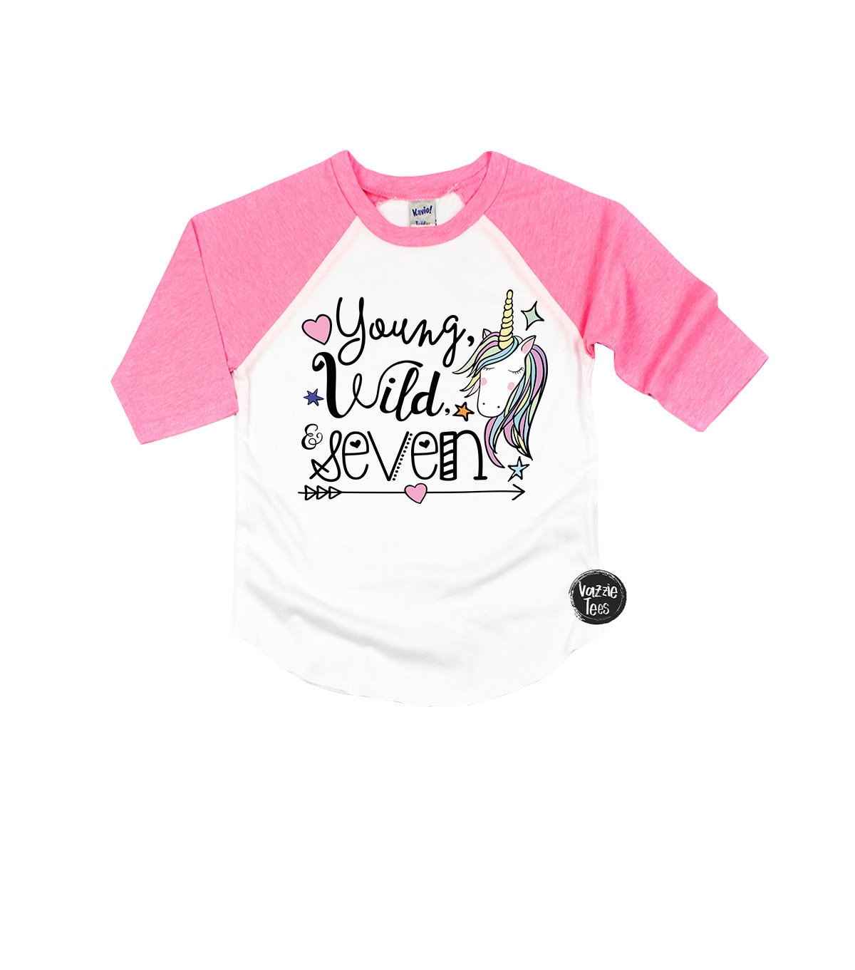 Young Wild and Seven - Seven Year Old - 7th Birthday - Birthday Unico…