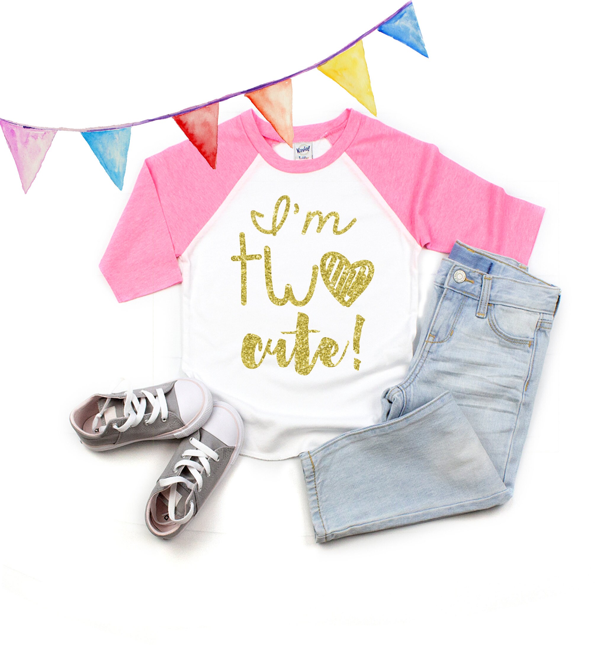 I'm TWO Cute Shirt - Second Birthday - 2 year old - im 2 cute - i…