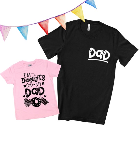 Conjunto de camisas para papa e hijo Soy Donuts para camisa de papa Camisetas a juego