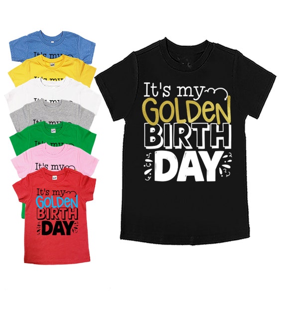 Golden birthday boy shirt sale