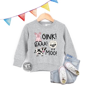 Two Year Old Farm Animals Birthday Sweatshirt