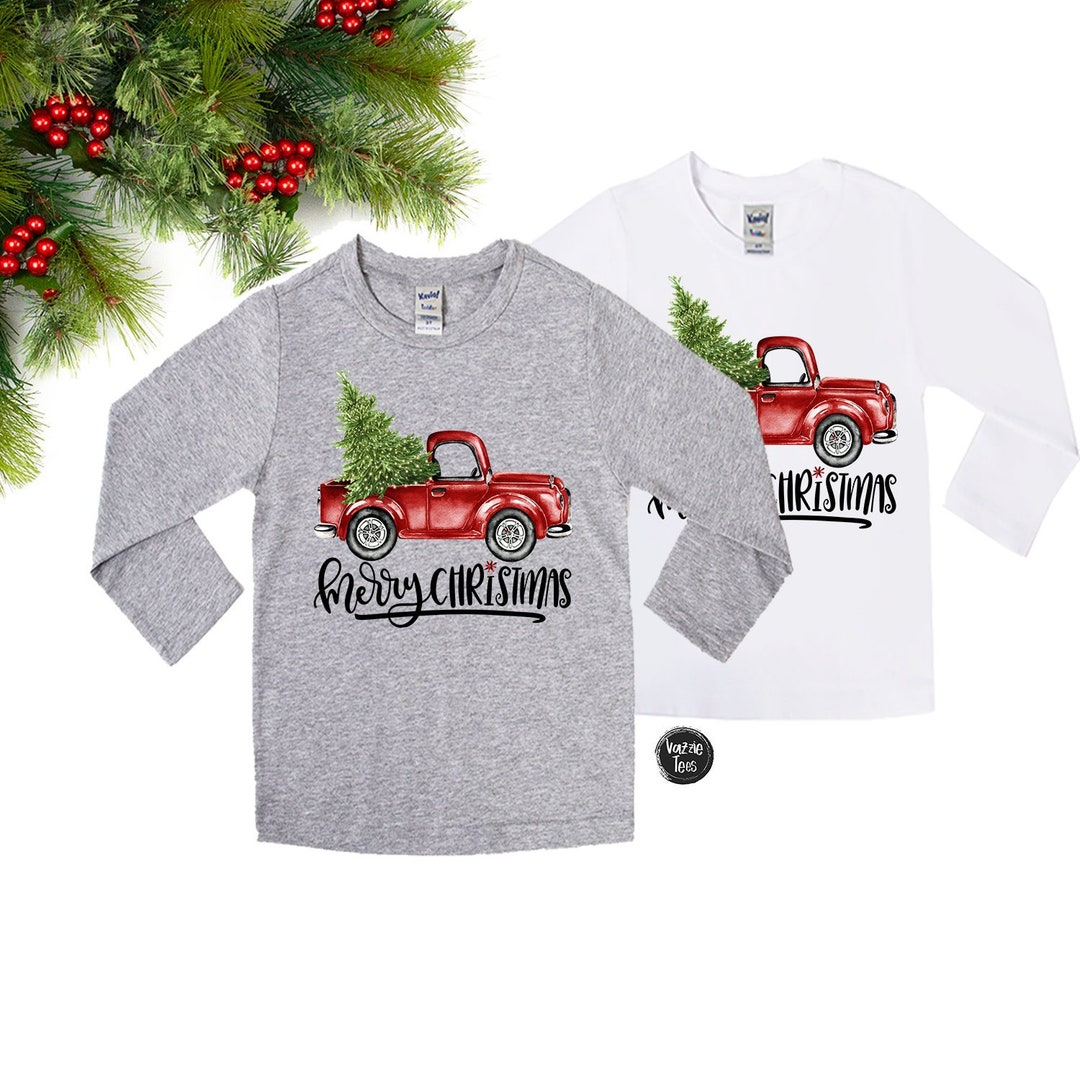 Merry Christmas Truck Shirts Unisex Kids' Tees Unisex - Etsy