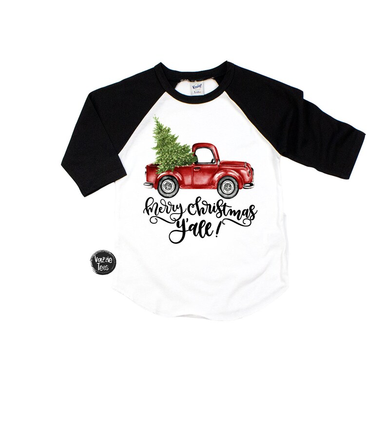 Merry Christmas Y'all Red Truck Shirt Kids Tees Adult - Etsy