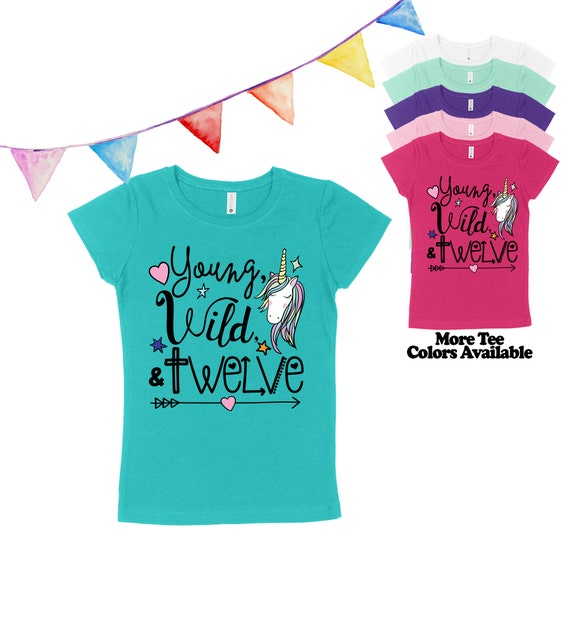 Young Wild and Twelve Unicorn Shirt 