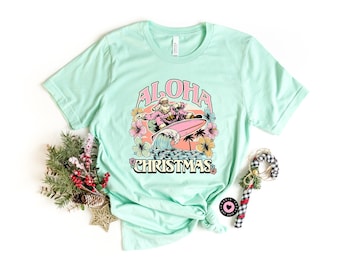 Aloha Hawaiian Christmas Surfing Shirt: Mele Kalikimaka