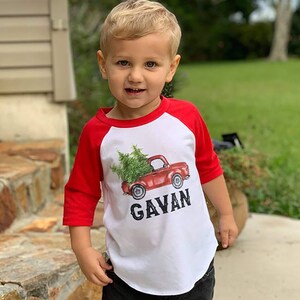 Christmas Truck Shirt - Personalized Christmas Shirts - Unisex Kids Shirts - Holiday Shirts - Cute Christmas Shirts - Christmas Tree Shirts