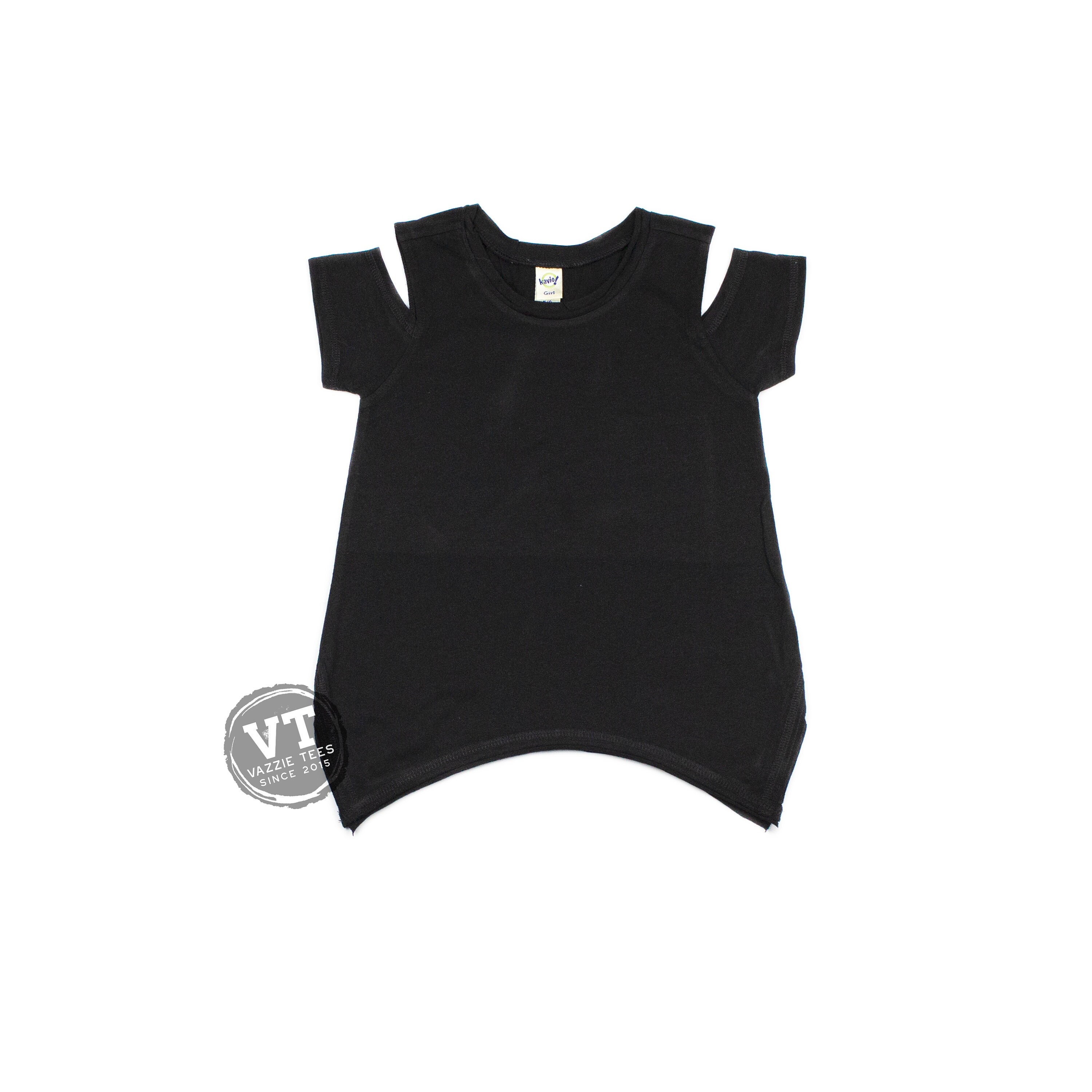 Kavio Cold Shoulder BLANK Shirts - Infant and Toddler Sizes - NO