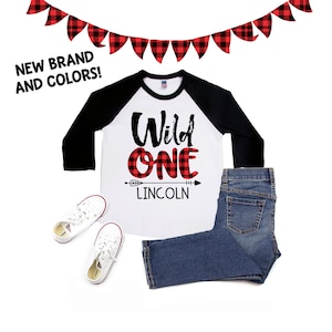 Wild One Birthday Shirt - 1st Birthday - Lumberjack Shirt - Buffalo Plaid Shirt - ONE Year Old - Birthday Party - Lumberjack Birthday
