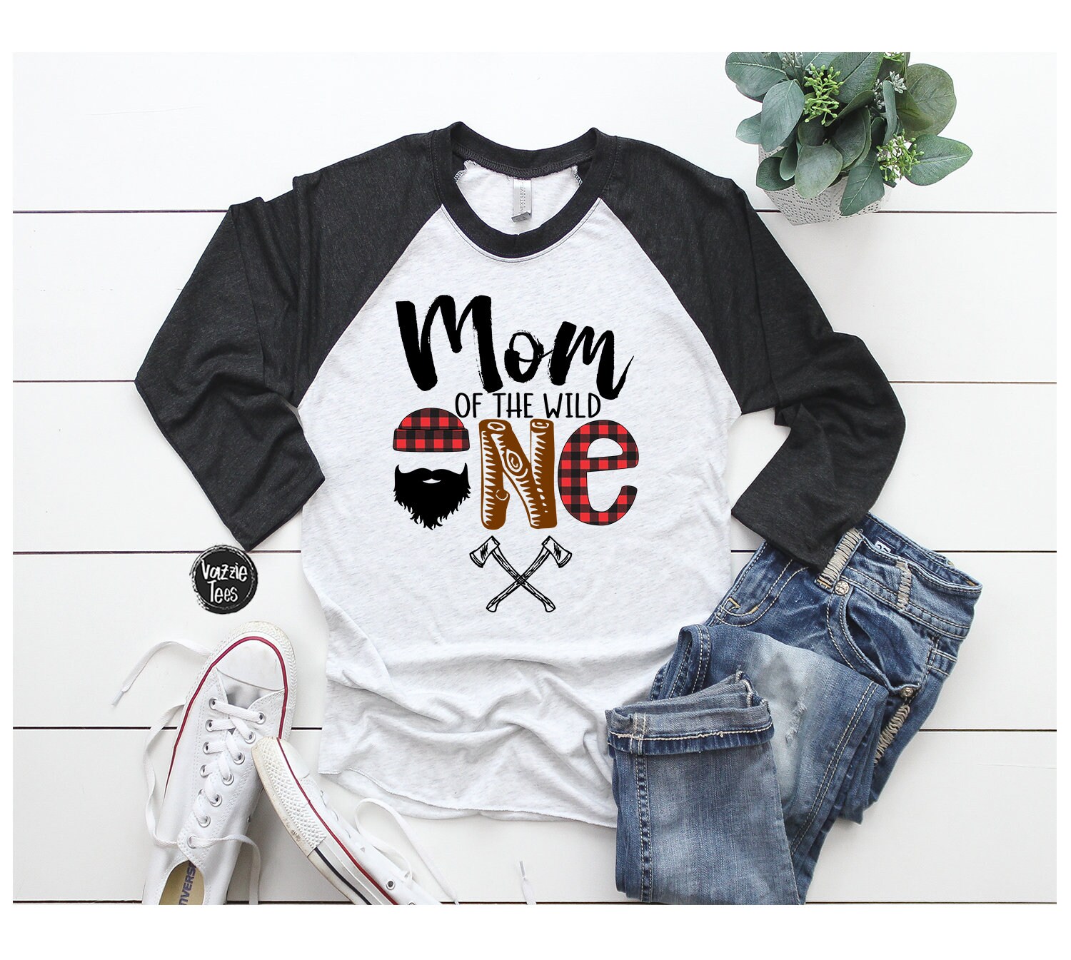 mom of the wild one shirt lumberjack
