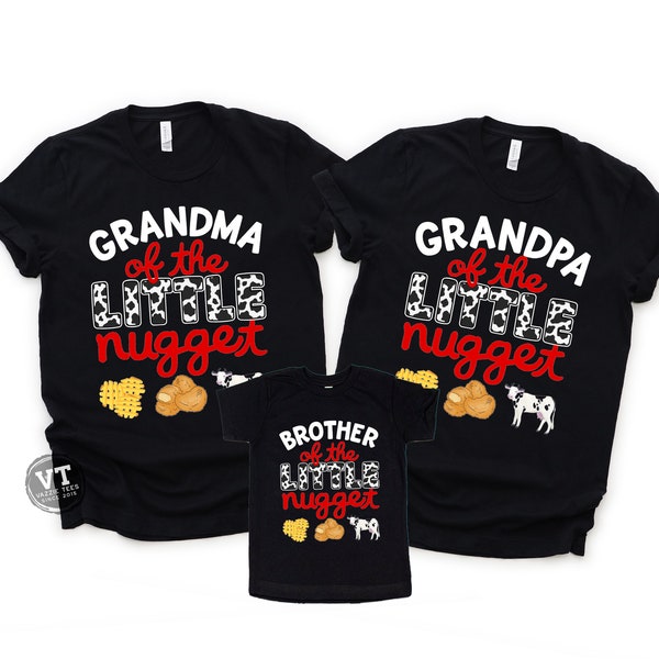 Family Nugget Shirts - ANY TITLE - Chicken Nugget Theme Shirt - First Birthday Shirt - Matching Family Shirts - Mommy - Grandma - Brother