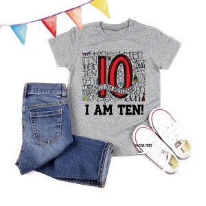 I am Ten Birthday Shirt - 10th Birthday Boy or Girl