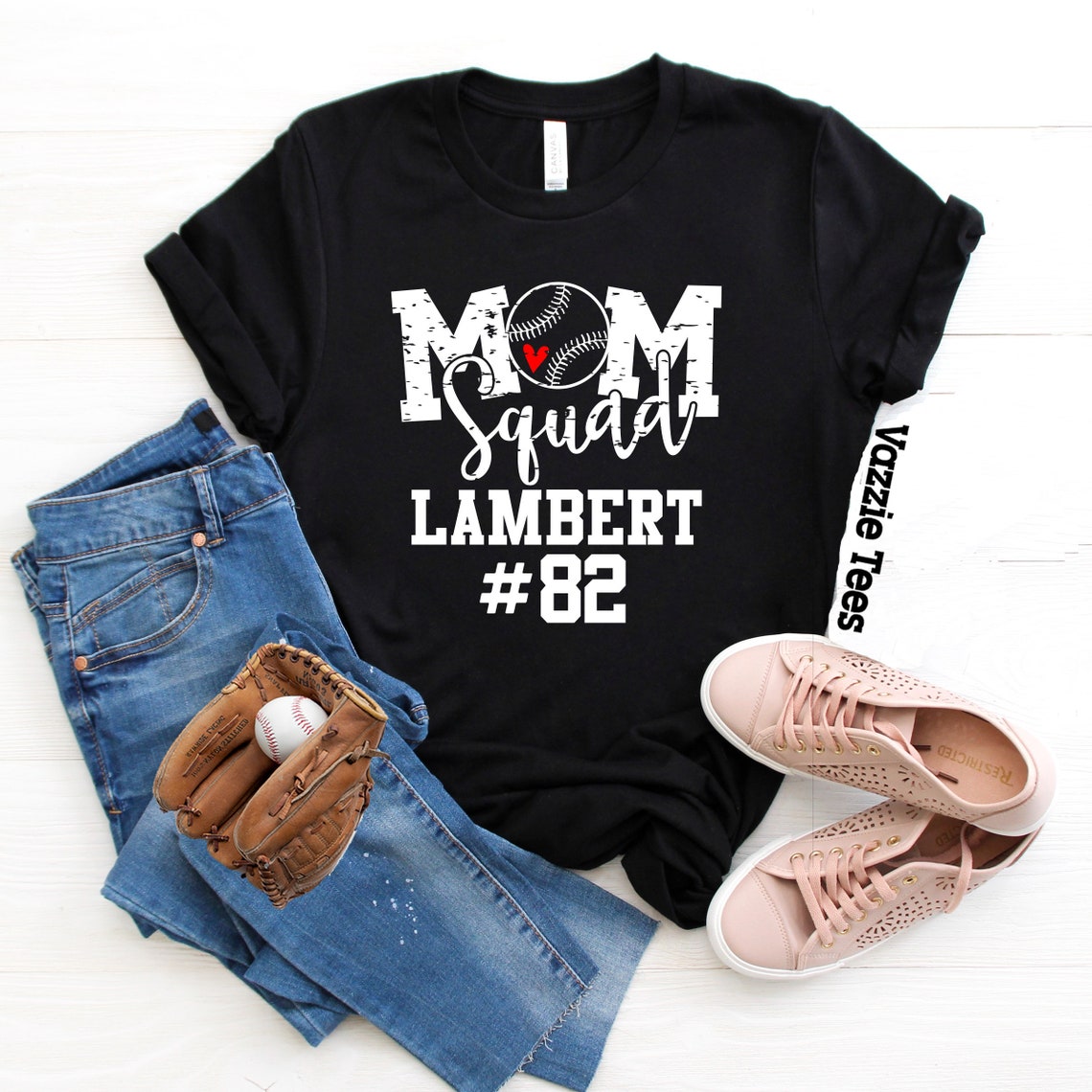 Baseball Mom Squad Tees Personalized Unisex Adult Shirts Etsy