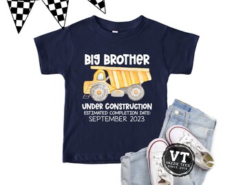 T-shirt Pour Enfant 'Big Sister Construction Truck Digger' - 100% Coton - Taille Youth - Neuf Avec étiquettes