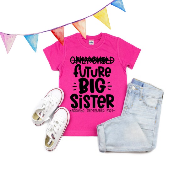 Only Child Shirt Future Big Sister Shirt Only Child Crossed Out New Big Sister Announcement Tees Big Sister to Be Promoted To Etsy