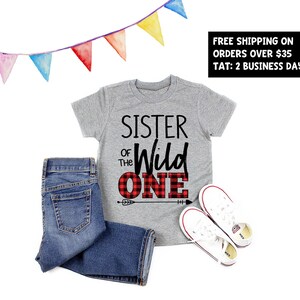 Chemise Sister of the Wild One : anniversaire du bûcheron à carreaux Buffalo