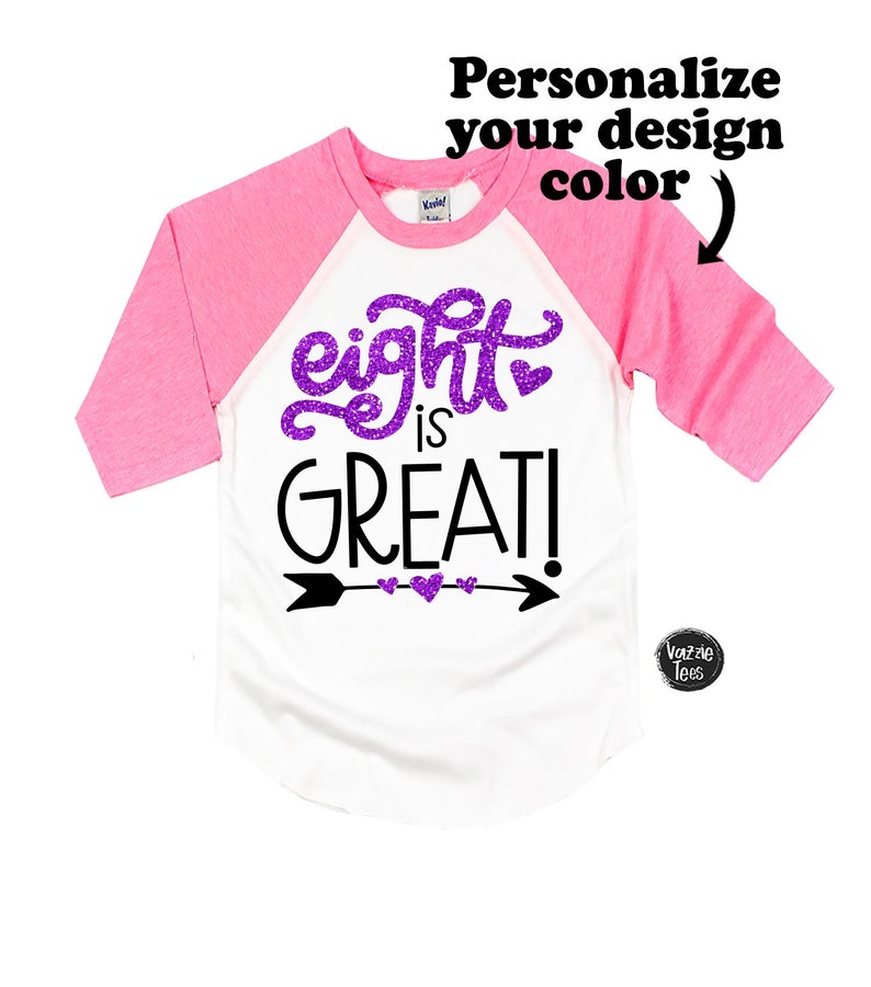 eight-is-great-8th-birthday-shirt-8-year-old-girls-etsy