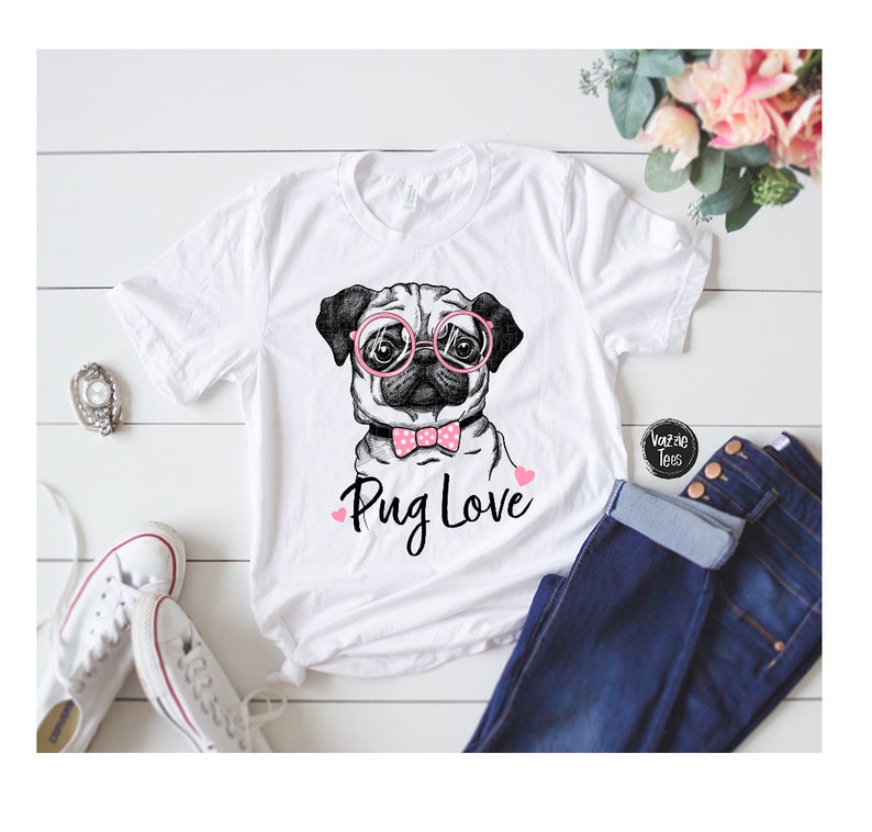 Pugs Love Shirt Pugs Shirts Pug Lovers Dog Shirts Dog Etsy
