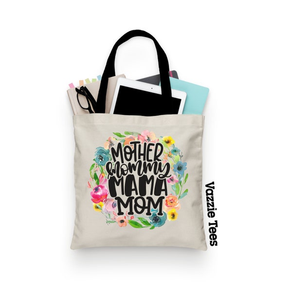 Mother's Day Gift - Mother Mommy Mama Mom Tote - Gift Tote Bags  - Baby Shower Tote Bags Gifts - Bargain Tote - Mom Life Tote Bags