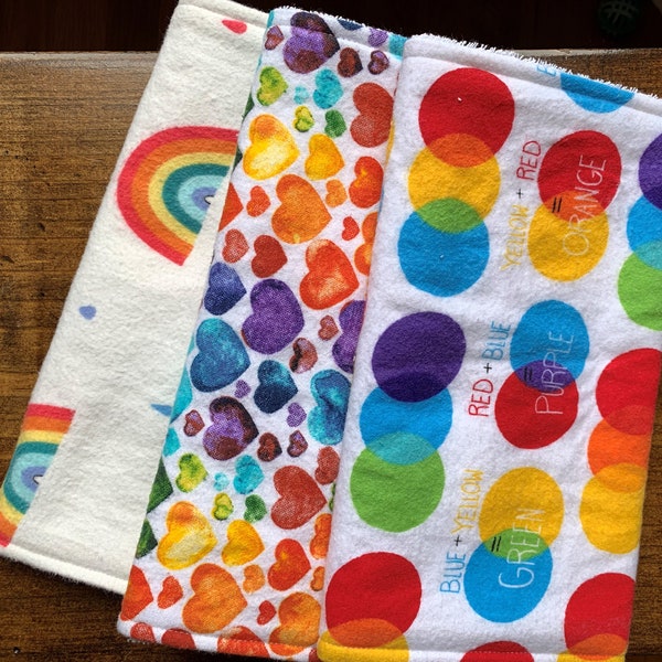 Flannel and Terrycloth Burp Cloths