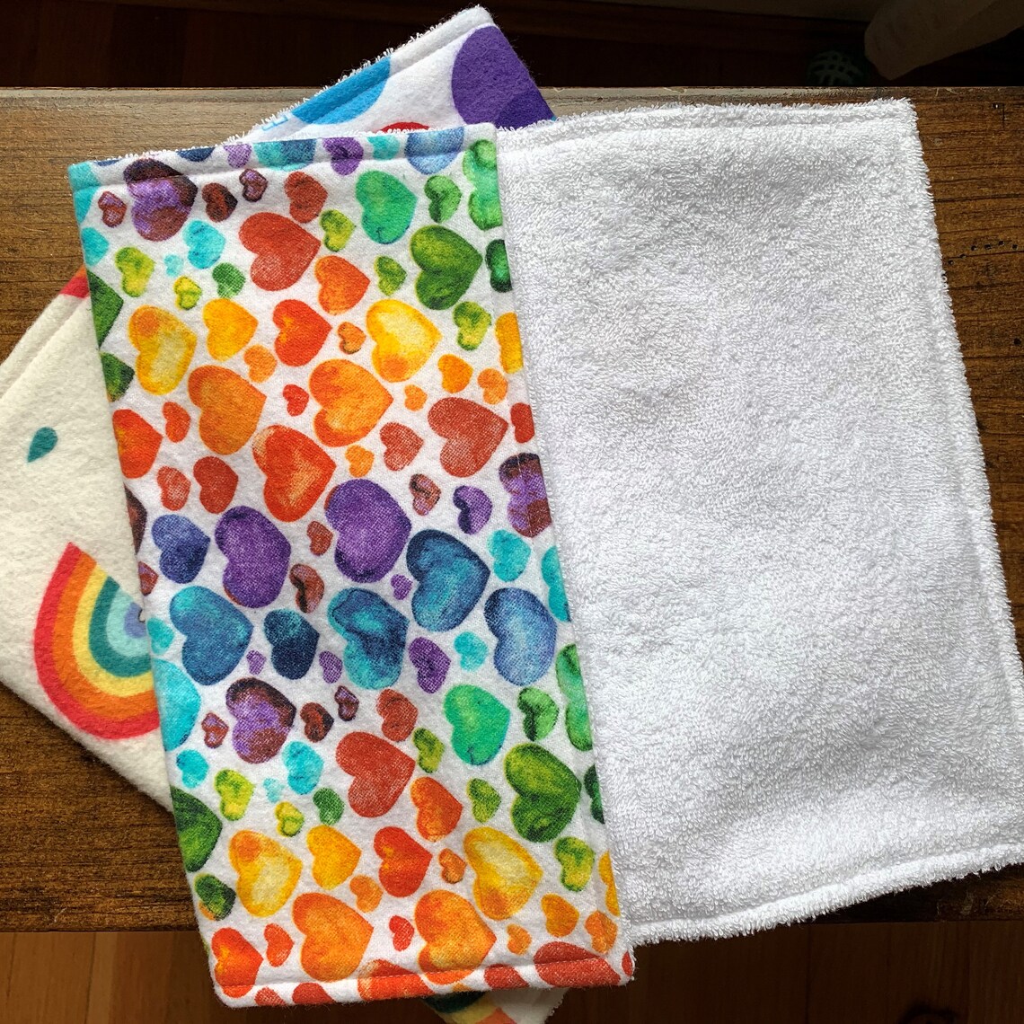 Flannel and Terrycloth Burp Cloths Etsy