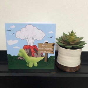 Verjaardagskaart - Haak Dino