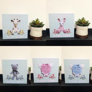 Nouvelle carte bébé - 10 x mixte Glitter Crochet